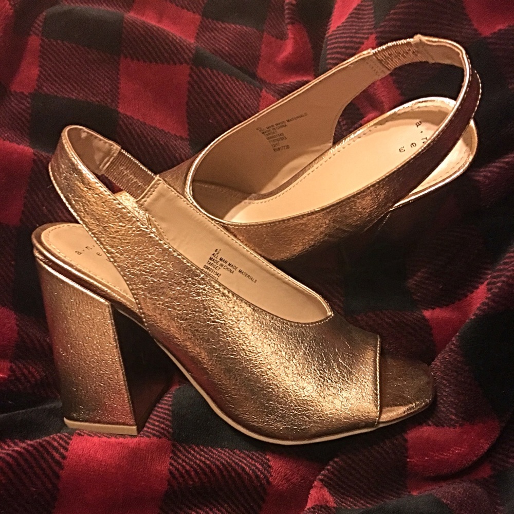 Rose Gold Chunky heel